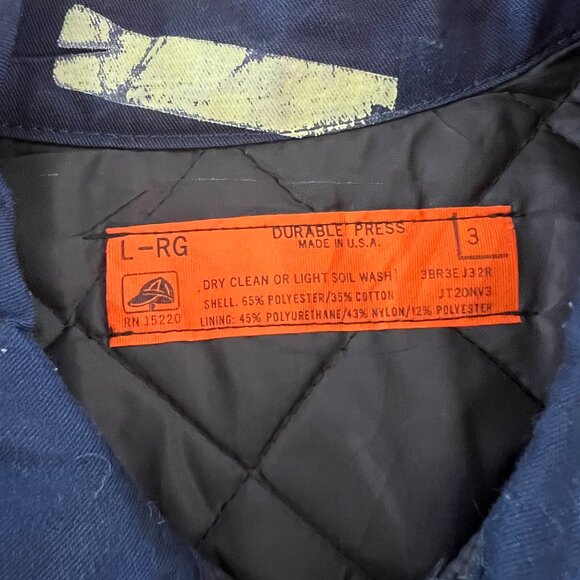 Vintage Durable Press Navy Blue USA MADE Lined Workwear Jacket - Men's Large - Picture 5 of 5